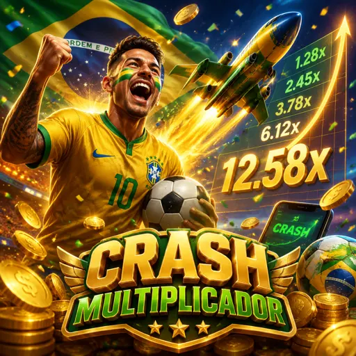 Painel de multiplicadores subindo em um crash game com curva ascendente dourada