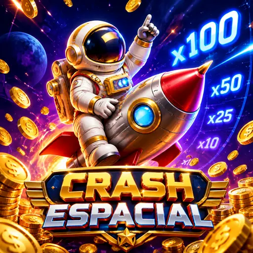 Astronauta do Spaceman flutuando com multiplicador crescente na tela